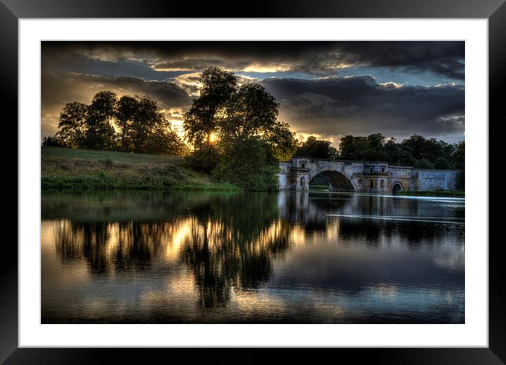 Bridge over colured waters Framed Mounted Print by Gurinder Punn