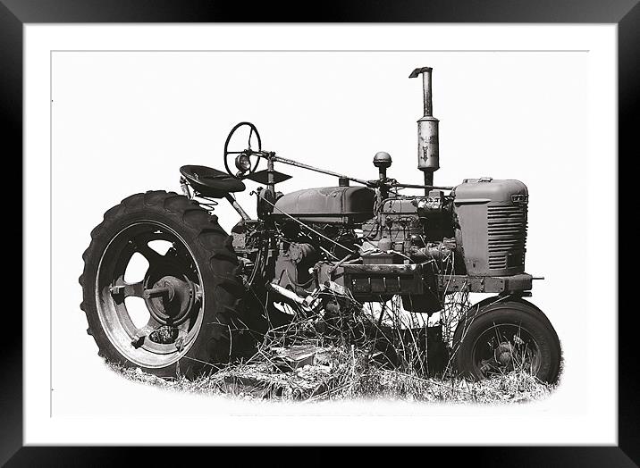 Tritone Tractor Framed Mounted Print by james balzano, jr.