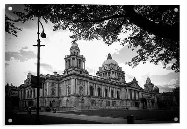 City Hall Belfast Acrylic by Anne Whiteside