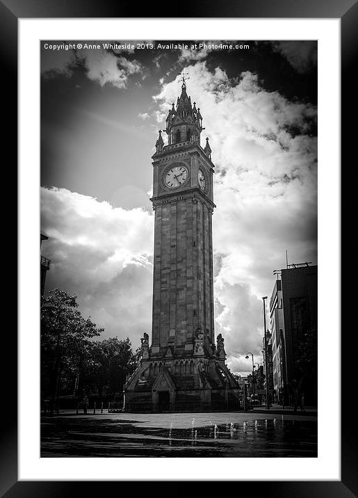 Albert Memorial Clock Framed Mounted Print by Anne Whiteside