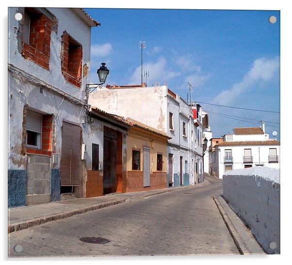 A typical Spanish street Acrylic by John Smith