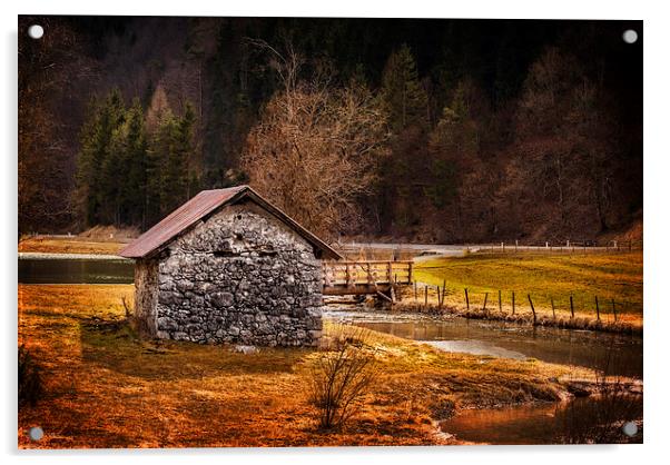 The Hut Acrylic by richard downes