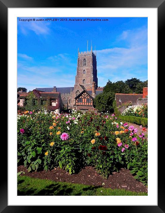 DREAM GARDEN AND ST GEORGE DUNSTER Framed Mounted Print by austin APPLEBY