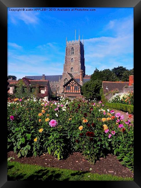 DREAM GARDEN AND ST GEORGE DUNSTER Framed Print by austin APPLEBY