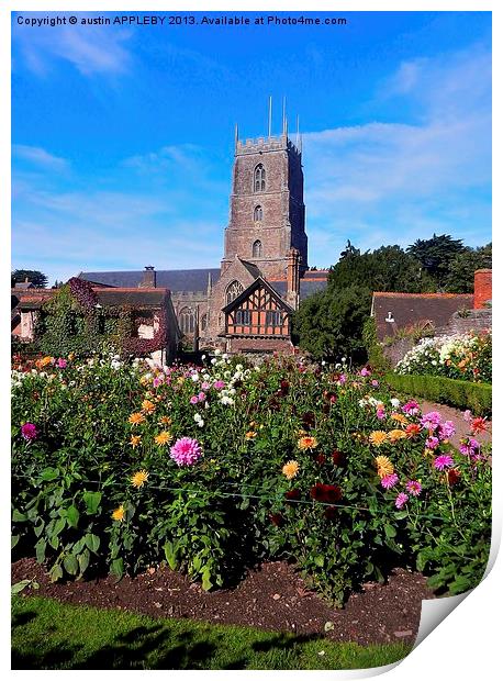 DREAM GARDEN AND ST GEORGE DUNSTER Print by austin APPLEBY