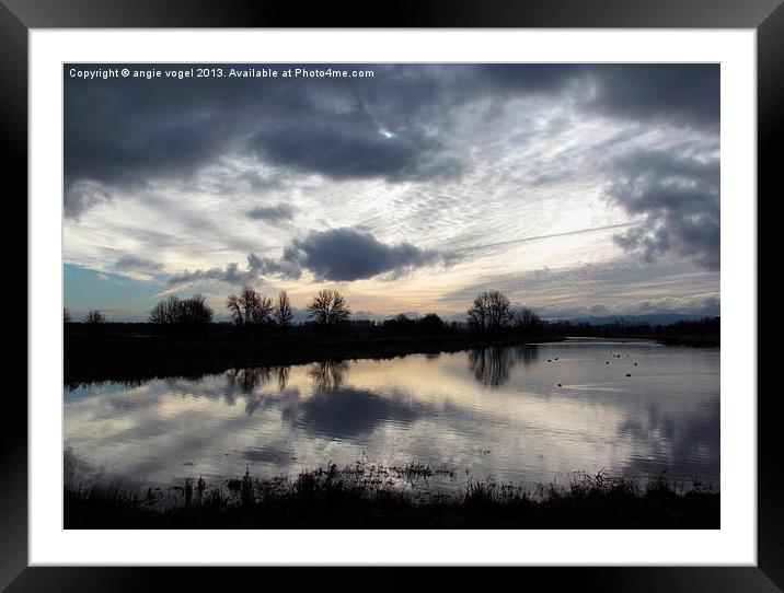 Dramatic Sky Framed Mounted Print by angie vogel