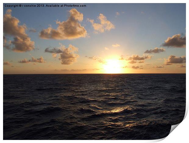 sunrise in marquesas Print by uk crunch