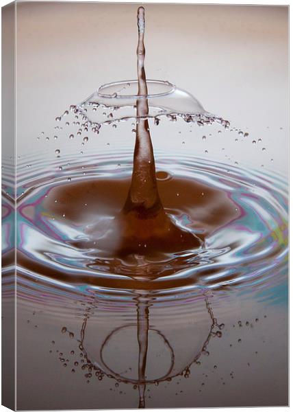 Liquid Droplet Broken Umbrealla Canvas Print by Gurinder Punn
