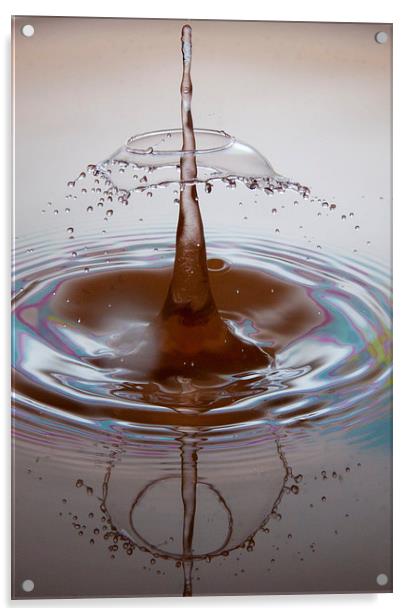 Liquid Droplet Broken Umbrealla Acrylic by Gurinder Punn