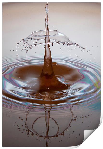 Liquid Droplet Broken Umbrealla Print by Gurinder Punn