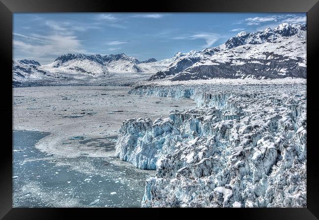 Columbia Glacier Alaska Framed Print by Gurinder Punn