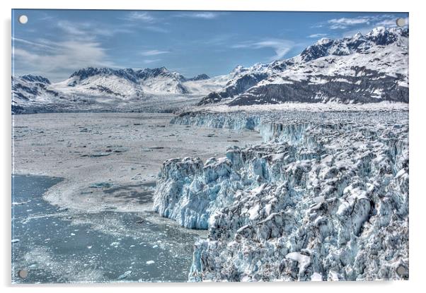 Columbia Glacier Alaska Acrylic by Gurinder Punn