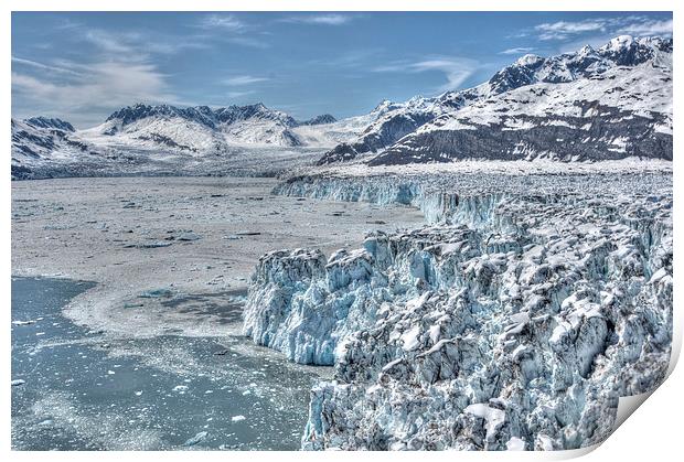 Columbia Glacier Alaska Print by Gurinder Punn