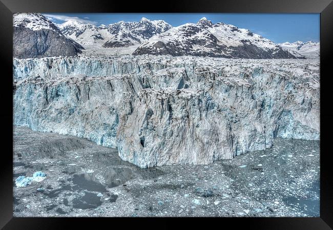 Columbia Glacier Face to Face Framed Print by Gurinder Punn
