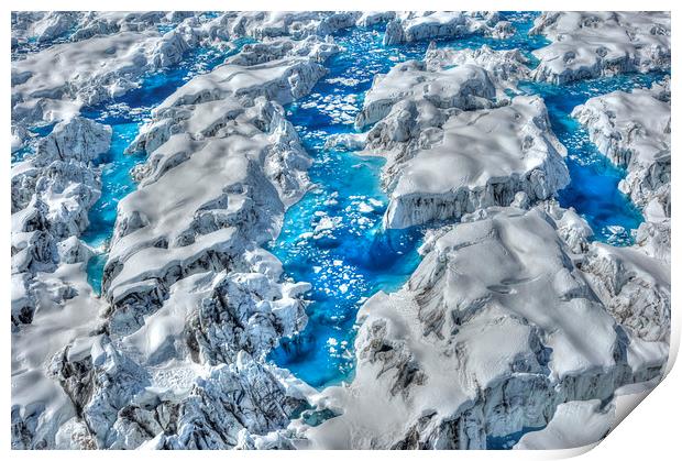 Columbia Glacier Melt Water Print by Gurinder Punn