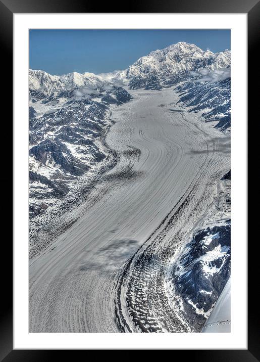 Denali & Glacier Framed Mounted Print by Gurinder Punn