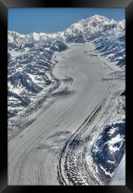 Denali & Glacier Framed Print by Gurinder Punn