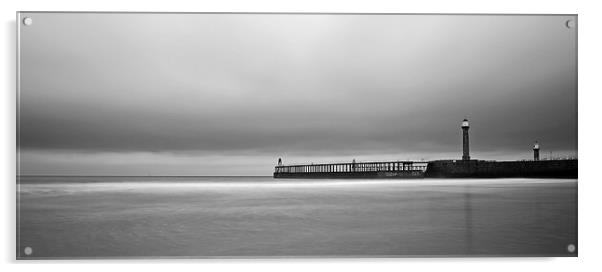 Whitby pier long exposure Acrylic by Dan Ward