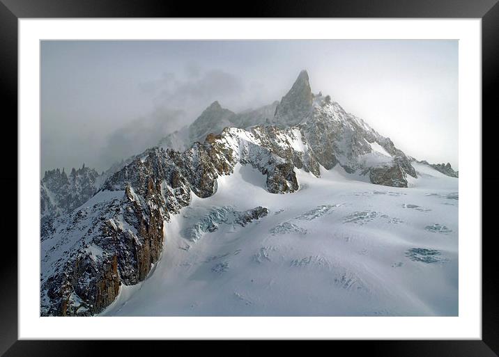 Vallee Blanche, Chamonix Framed Mounted Print by Dan Ward