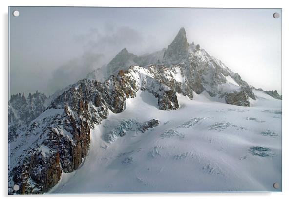Vallee Blanche, Chamonix Acrylic by Dan Ward