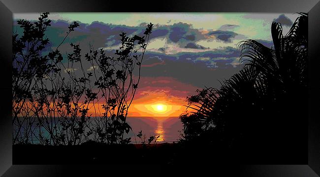 Colorful Sunset Framed Print by james balzano, jr.