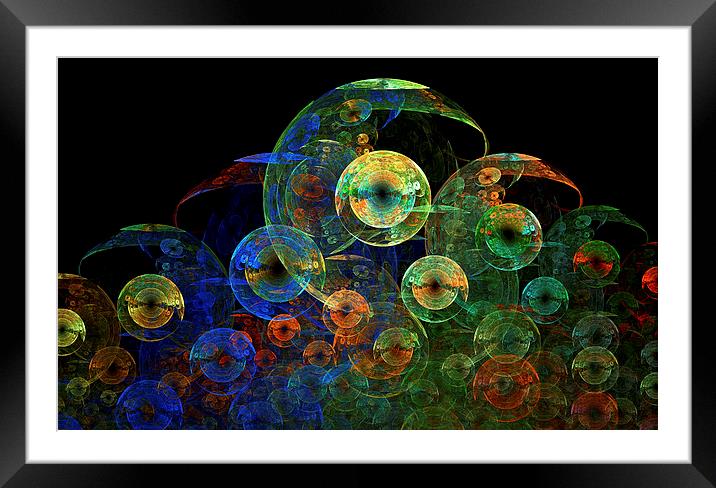 Colorful Circles Framed Mounted Print by Mary Lane