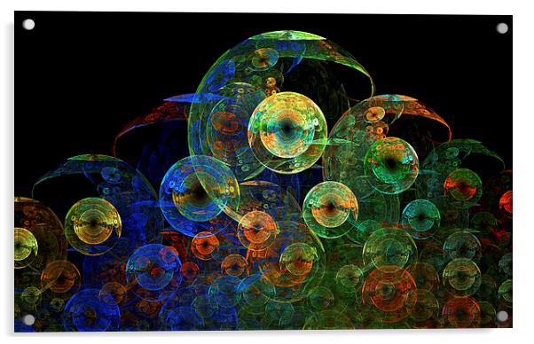 Colorful Circles Acrylic by Mary Lane