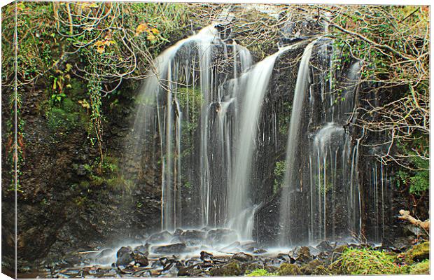 waterfall in the spring time Canvas Print by Peter Mclardy