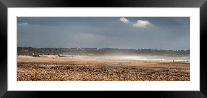 Windswept Beach Framed Mounted Print by Nigel Jones