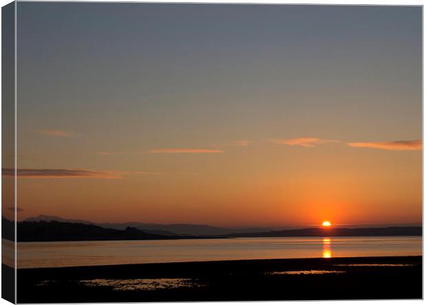 Peaceful sunset over Rothesay Canvas Print by Peter Mclardy
