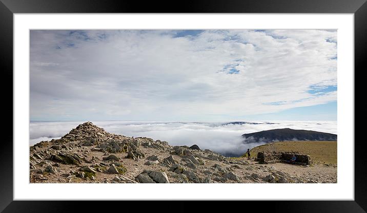 Helvelyn Summit Framed Mounted Print by Simon Wrigglesworth