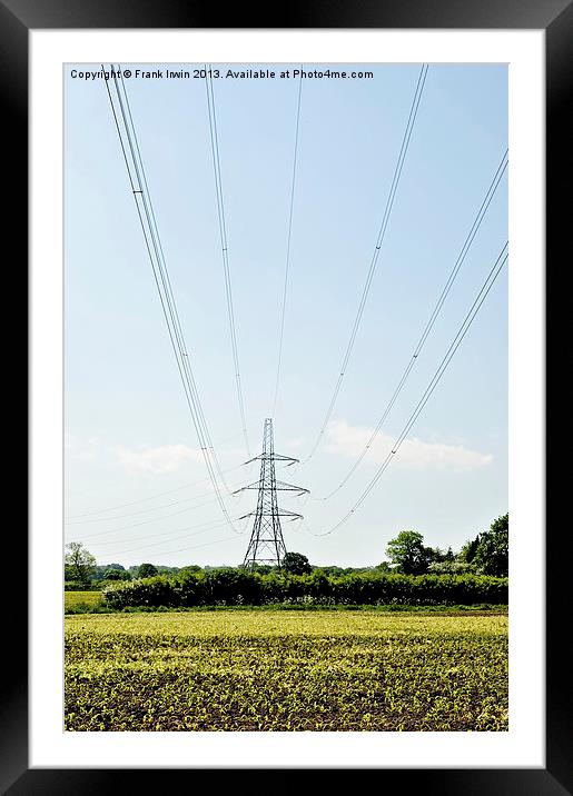 A mighty pylon across a field Framed Mounted Print by Frank Irwin