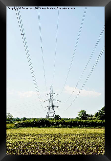 A mighty pylon across a field Framed Print by Frank Irwin