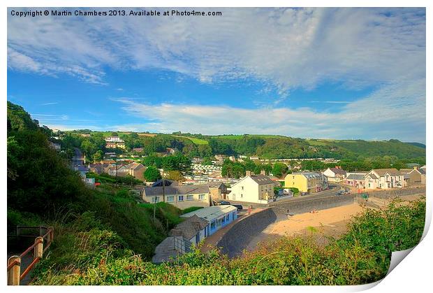 Pendine Town, Carmarthenshire Print by Martin Chambers