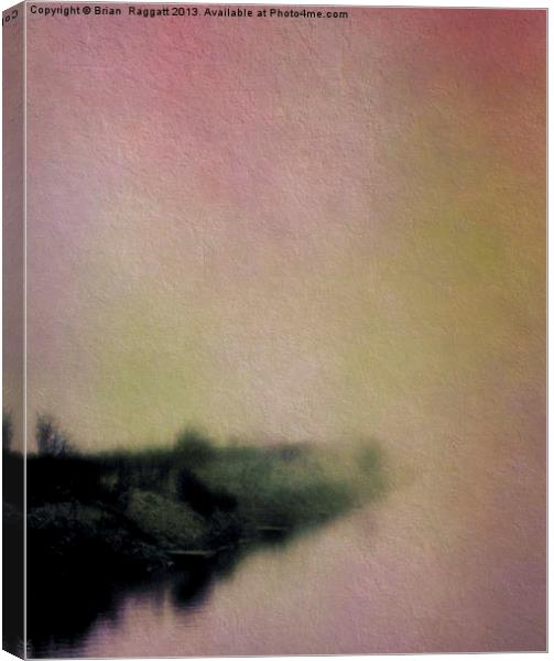 Misty Morning Lakeside Canvas Print by Brian  Raggatt
