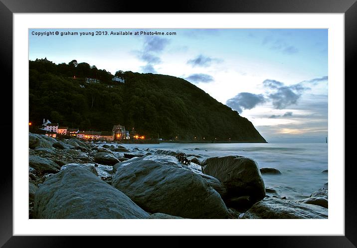 Evening Time in Lynmouth Framed Mounted Print by graham young