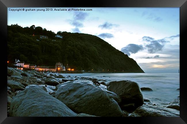 Evening Time in Lynmouth Framed Print by graham young