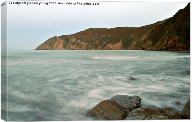 Foreland Point, North Devon Canvas Print by graham young