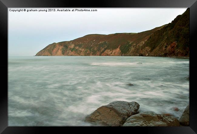 Foreland Point, North Devon Framed Print by graham young