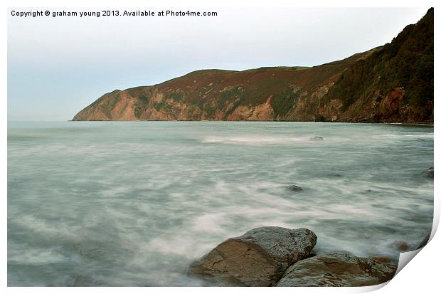 Foreland Point, North Devon Print by graham young