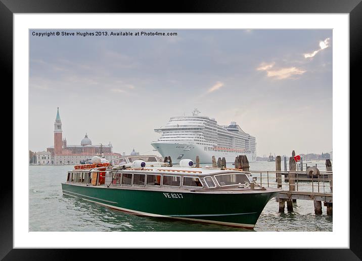 Cruising around Venice Framed Mounted Print by Steve Hughes