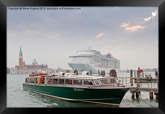 Cruising around Venice Framed Print by Steve Hughes