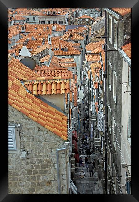 Dubrovnik Street Framed Print by Tony Murtagh