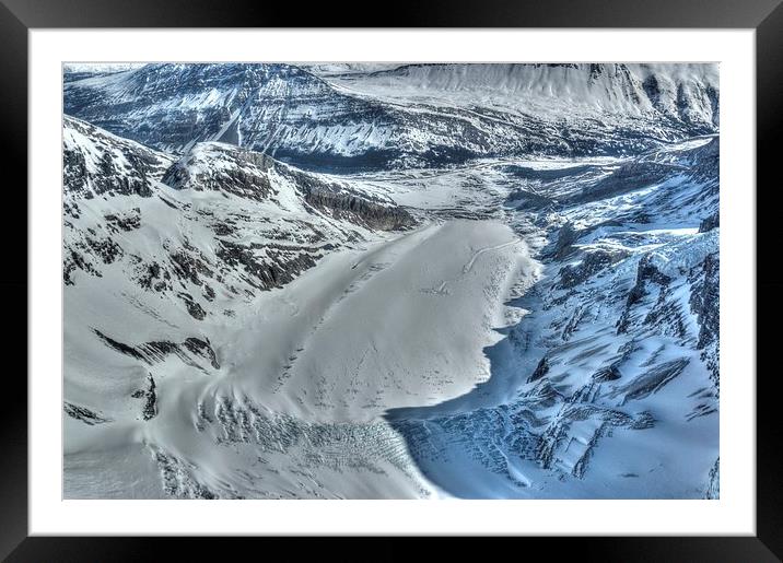 Columbia Icefield & Athabasca Glacier Framed Mounted Print by Gurinder Punn