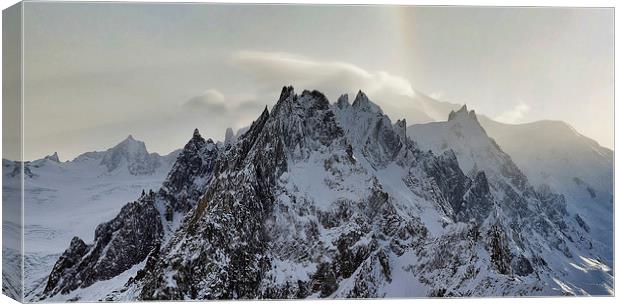 Mont Blanc and Aiguille du Midi Canvas Print by Dan Ward