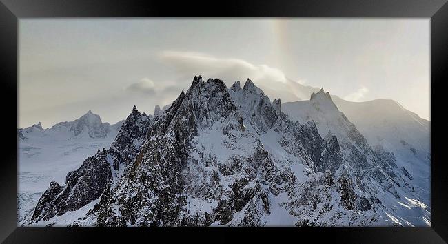 Mont Blanc and Aiguille du Midi Framed Print by Dan Ward