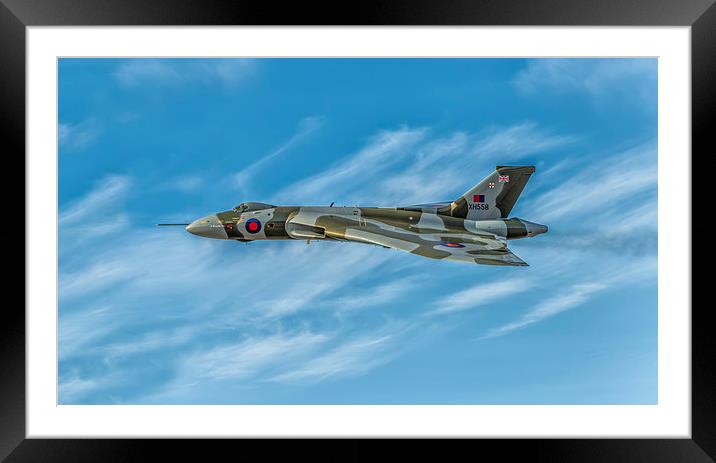 Vulcan Bomber Framed Mounted Print by Adrian Evans