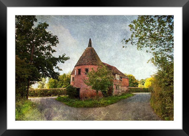 Oast house kent Framed Mounted Print by Dawn Cox