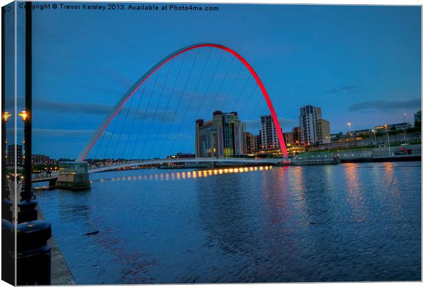 Millenium Bridge Newcastle Canvas Print by Trevor Kersley RIP