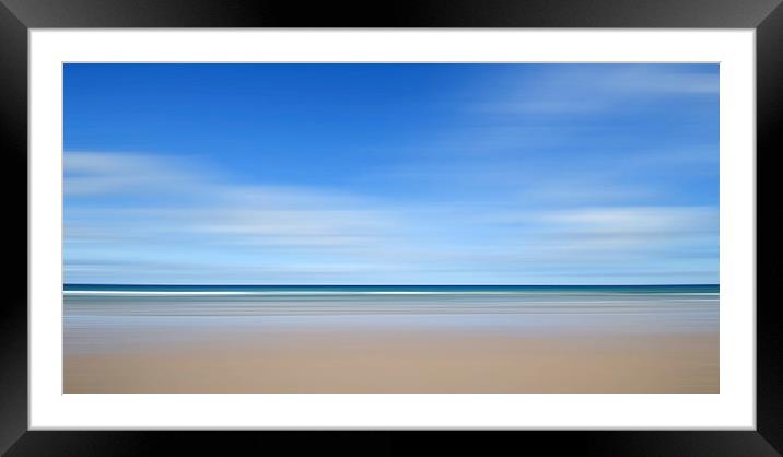 Bamburgh beach abstract Framed Mounted Print by Dan Ward